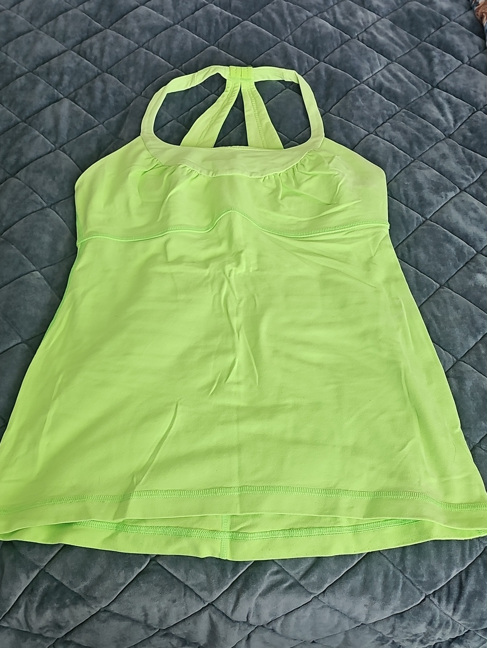 Neon Lime Scoop Me Up Racerback Women’s Tank Top